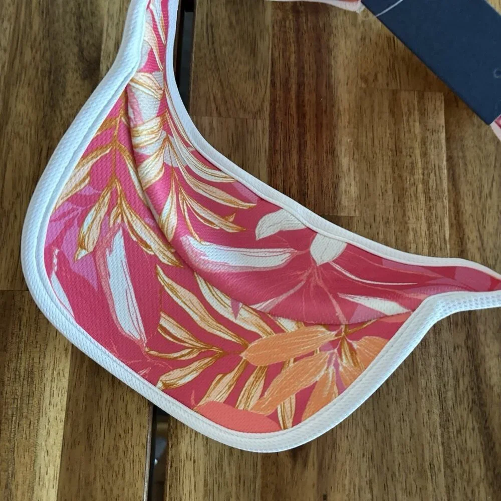 Tommy Bahama Women’s Pink Hat Visor Pineapple Preppy Resort Tennis‎ Pickleball